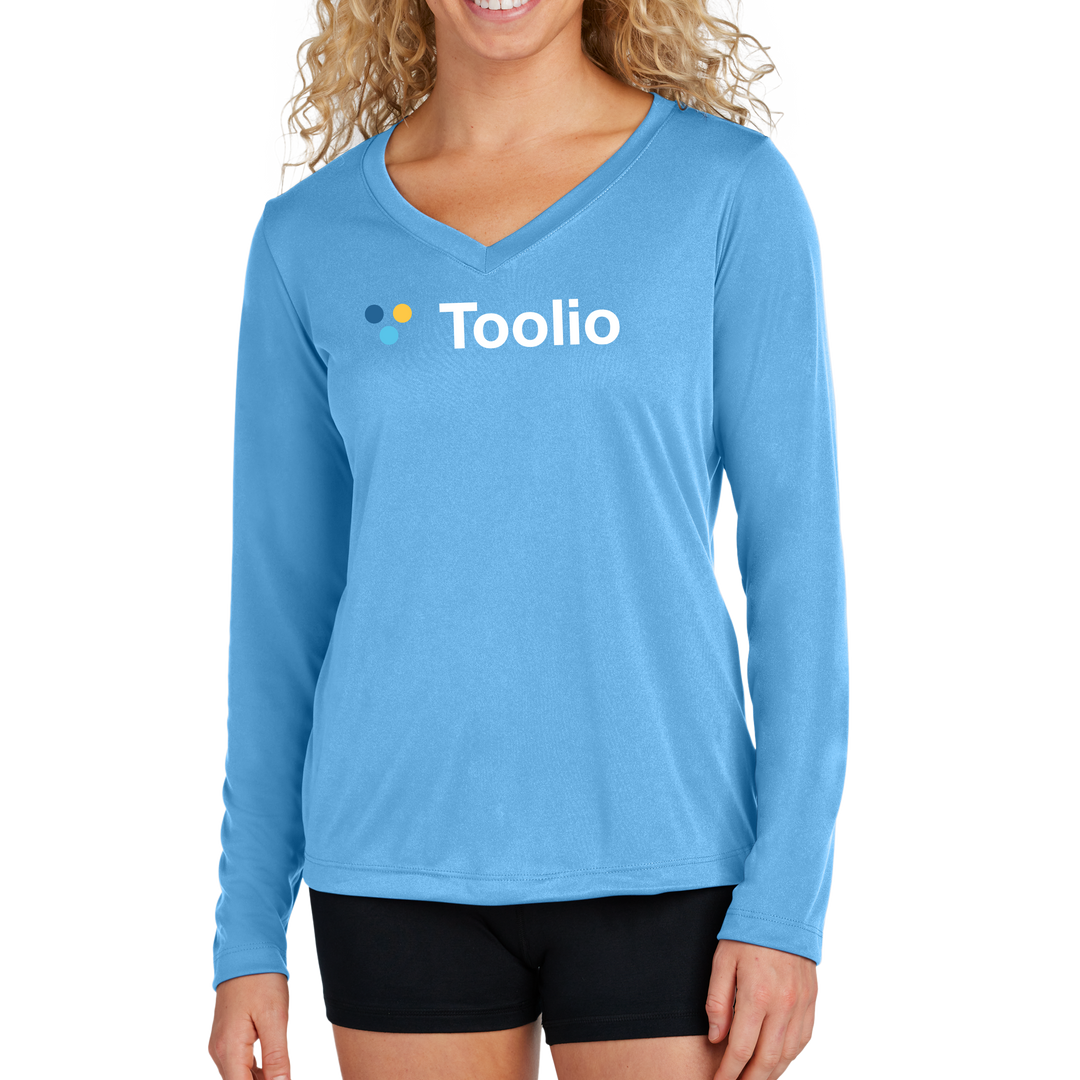 Sport-Tek® Women's Long Sleeve PosiCharge® Competitor™ V-Neck Tee