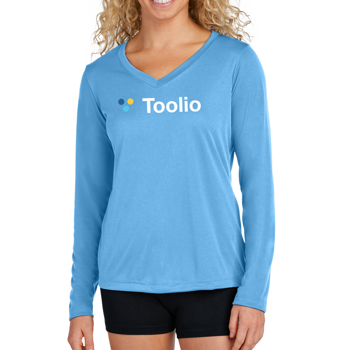 Sport-Tek® Women's Long Sleeve PosiCharge® Competitor™ V-Neck Tee