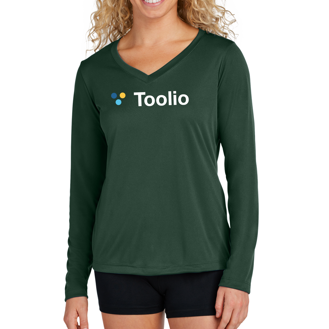 Sport-Tek® Women's Long Sleeve PosiCharge® Competitor™ V-Neck Tee