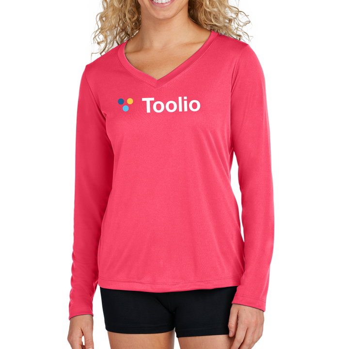Sport-Tek® Women's Long Sleeve PosiCharge® Competitor™ V-Neck Tee