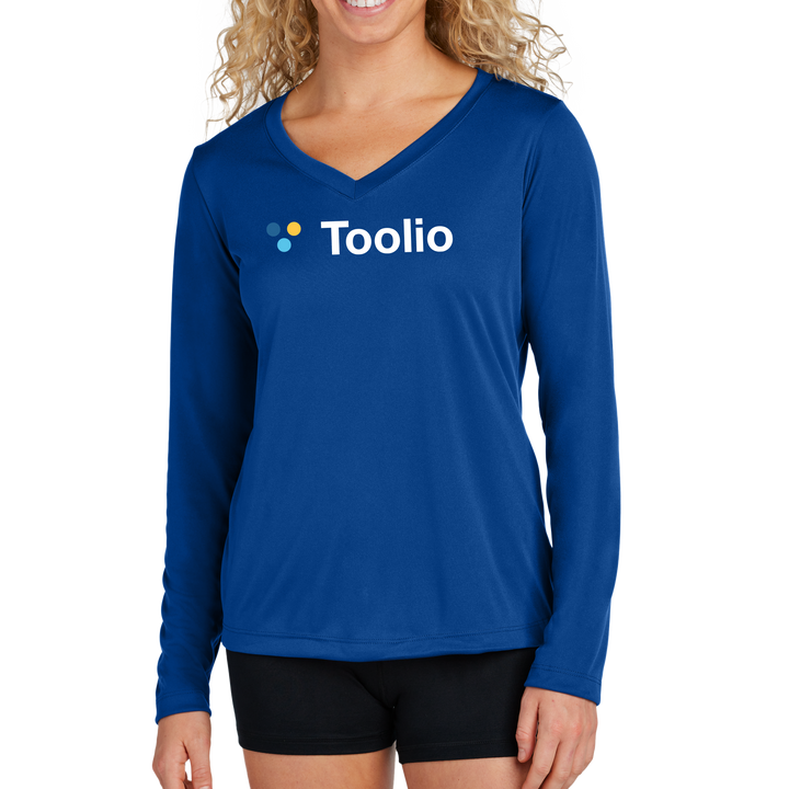 Sport-Tek® Women's Long Sleeve PosiCharge® Competitor™ V-Neck Tee