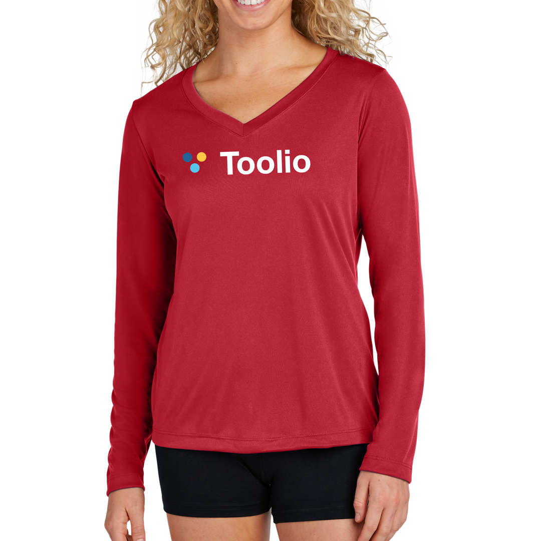 Sport-Tek® Women's Long Sleeve PosiCharge® Competitor™ V-Neck Tee