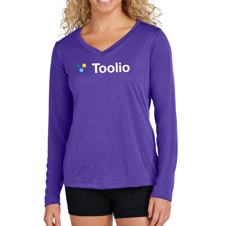 Sport-Tek® Women's Long Sleeve PosiCharge® Competitor™ V-Neck Tee