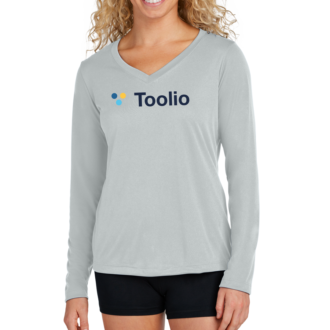 Sport-Tek® Women's Long Sleeve PosiCharge® Competitor™ V-Neck Tee