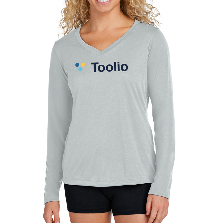 Sport-Tek® Women's Long Sleeve PosiCharge® Competitor™ V-Neck Tee